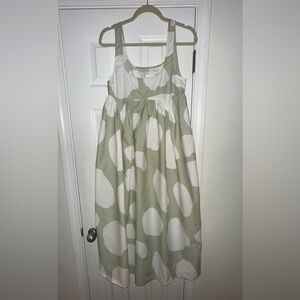 ASOS Green and White Polka Dot Dress